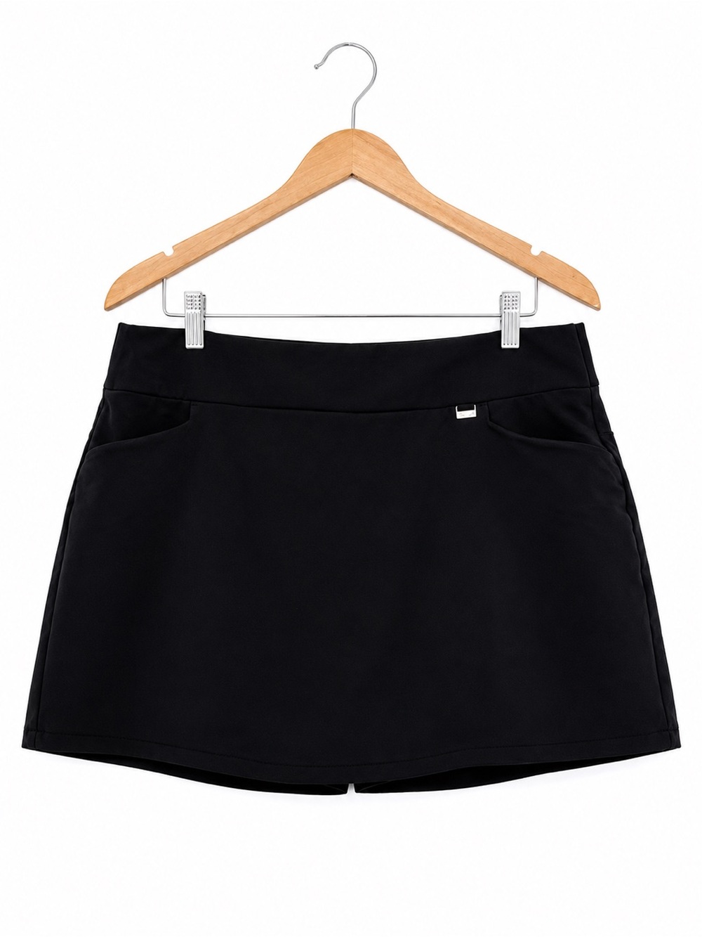 Greg Norman Black Skort Tennis Golf Mini Athletic Preppy Size XL Elastic